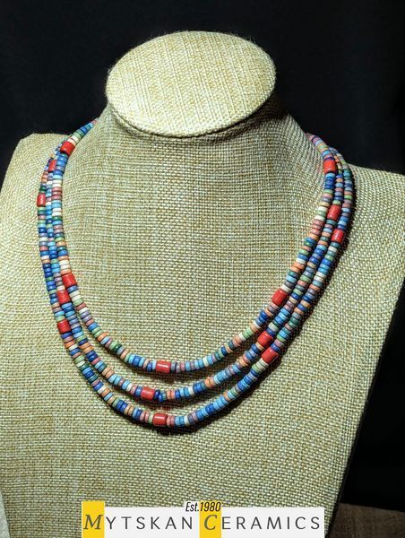 Ceramic necklace, women's jewelry made of natural ceramics. Necklace. Art. 165