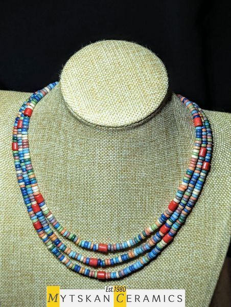 Ceramic necklace, women's jewelry made of natural ceramics. Necklace. Art. 165