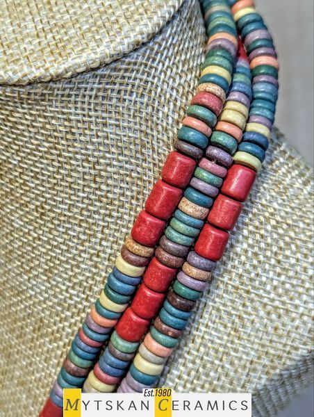 Ceramic necklace, women's jewelry made of natural ceramics. Necklace. Art. 120