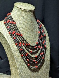 Ceramic necklace, women's jewelry made of natural ceramics. Necklace. Art. 174