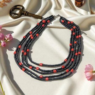 Ceramic necklace, women's jewelry made of natural ceramics. Necklace. Art. 126