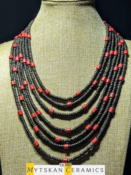Ceramic necklace, women's jewelry made of natural ceramics. Necklace. Art. 174
