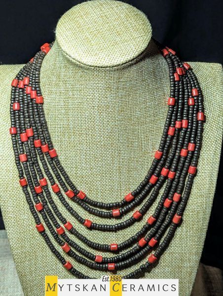 Ceramic necklace, women's jewelry made of natural ceramics. Necklace. Art. 174