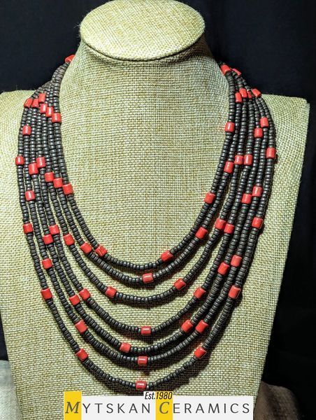 Ceramic necklace, women's jewelry made of natural ceramics. Necklace. Art. 174