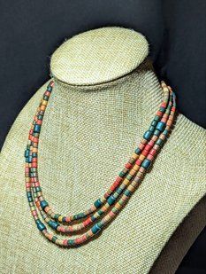Ceramic necklace, women's jewelry made of natural ceramics. Necklace. Art. 169