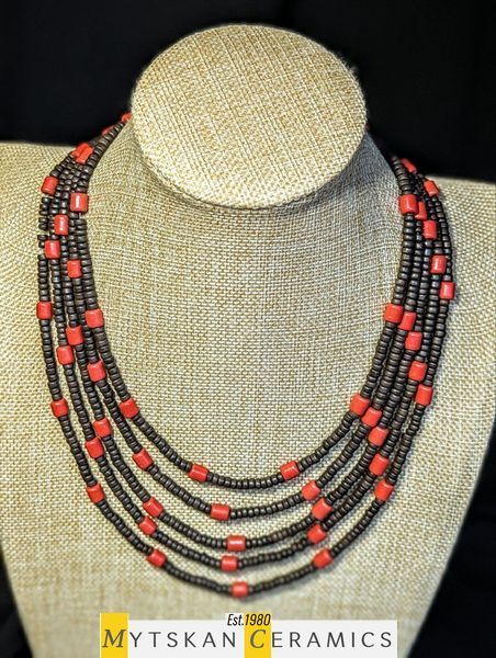 Ceramic necklace, women's jewelry made of natural ceramics. Necklace. Art. 214