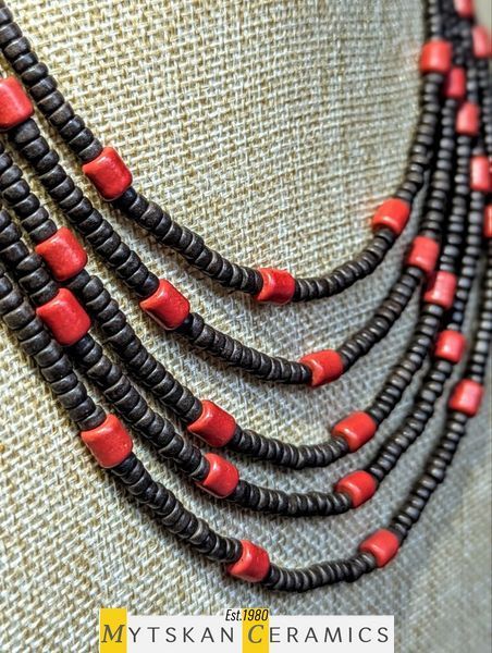 Ceramic necklace, women's jewelry made of natural ceramics. Necklace. Art. 214