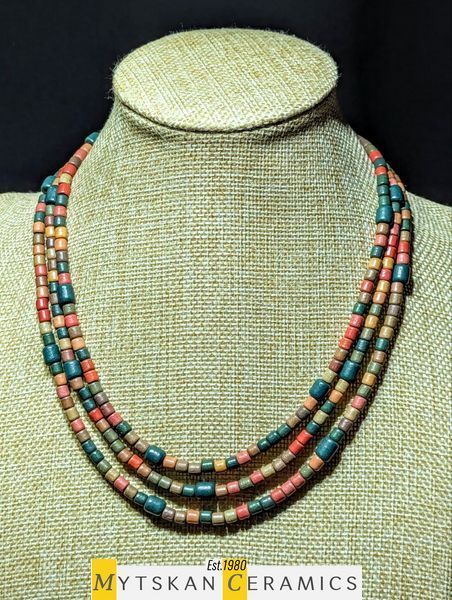 Ceramic necklace, women's jewelry made of natural ceramics. Necklace. Art. 169