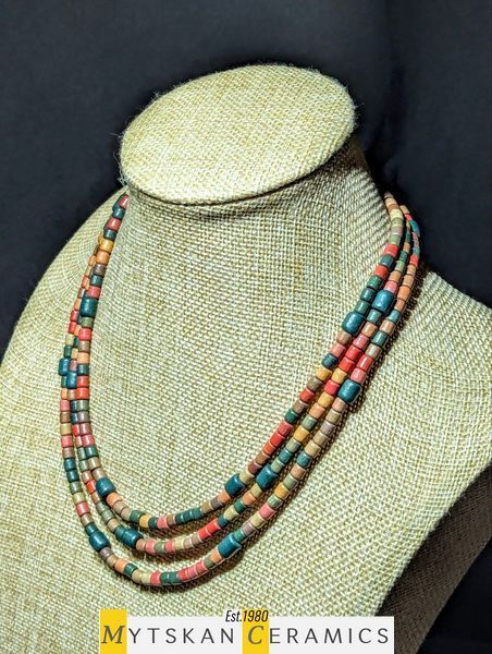 Ceramic necklace, women's jewelry made of natural ceramics. Necklace. Art. 169