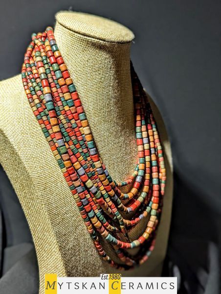 Ceramic necklace, women's jewelry made of natural ceramics. Necklace. Art. 262