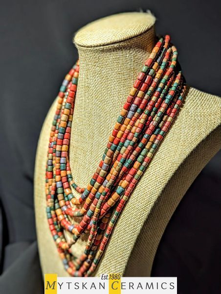Ceramic necklace, women's jewelry made of natural ceramics. Necklace. Art. 262