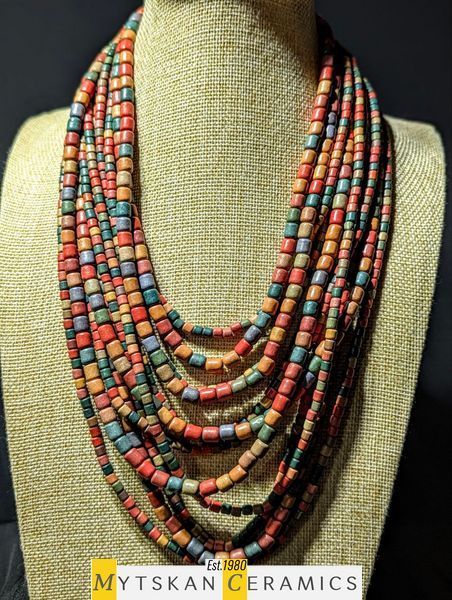 Ceramic necklace, women's jewelry made of natural ceramics. Necklace. Art. 262