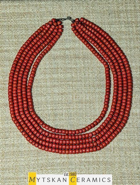 Ceramic necklace, women's jewelry made of natural ceramics. Necklace. Art. 12