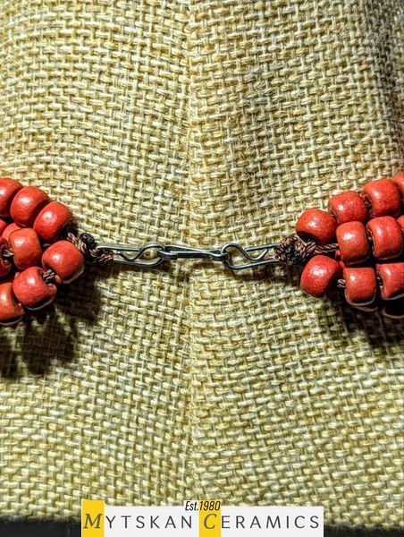 Ceramic necklace, women's jewelry made of natural ceramics. Necklace. Art. 12
