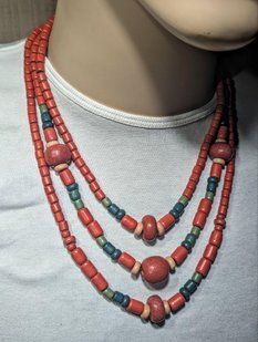 Ceramic necklace, women's jewelry made of natural ceramics. Necklace. Art. 59