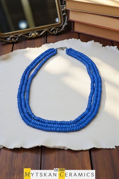 Ceramic necklace, women's jewelry made of natural ceramics. Necklace. Art. 221