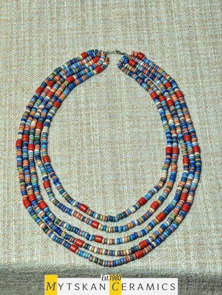 Ceramic necklace, women's jewelry made of natural ceramics. Necklace. Art. 128