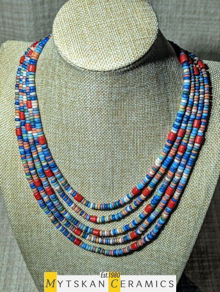 Ceramic necklace, women's jewelry made of natural ceramics. Necklace. Art. 128