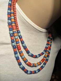 Ceramic necklace, women's jewelry made of natural ceramics. Necklace. Art. 58