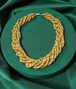 Ceramic necklace, women's jewelry made of natural ceramics. Necklace. Art. 16