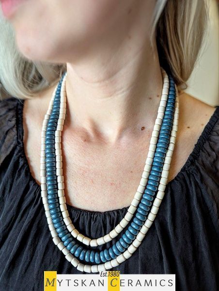 Ceramic necklace, women's jewelry made of natural ceramics. Necklace. Art. 14