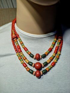 Ceramic necklace, women's jewelry made of natural ceramics. Necklace. Art. 56
