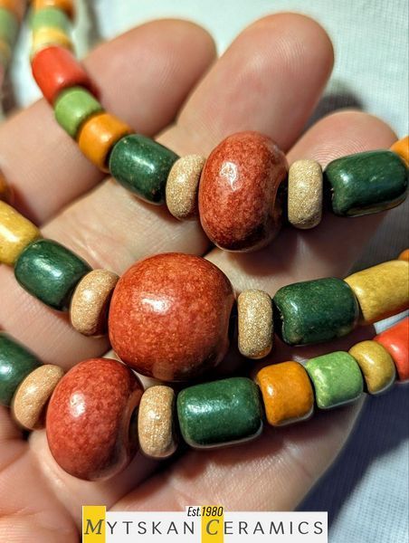 Ceramic necklace, women's jewelry made of natural ceramics. Necklace. Art. 56