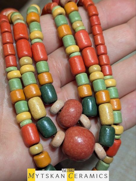 Ceramic necklace, women's jewelry made of natural ceramics. Necklace. Art. 56